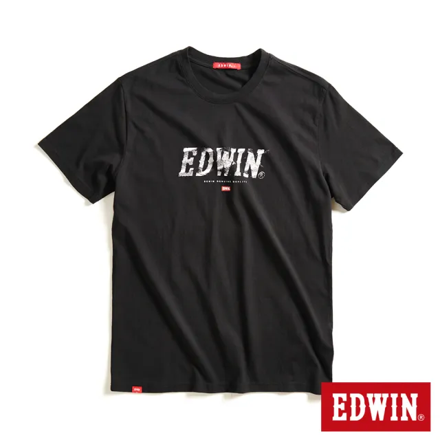 【EDWIN】男女裝 網路獨家↘EDWIN影子短袖T恤(黑色)