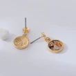【INES】韓國設計S925銀針炫彩貝殼造型耳環(S925銀針耳環 貝殼耳環)
