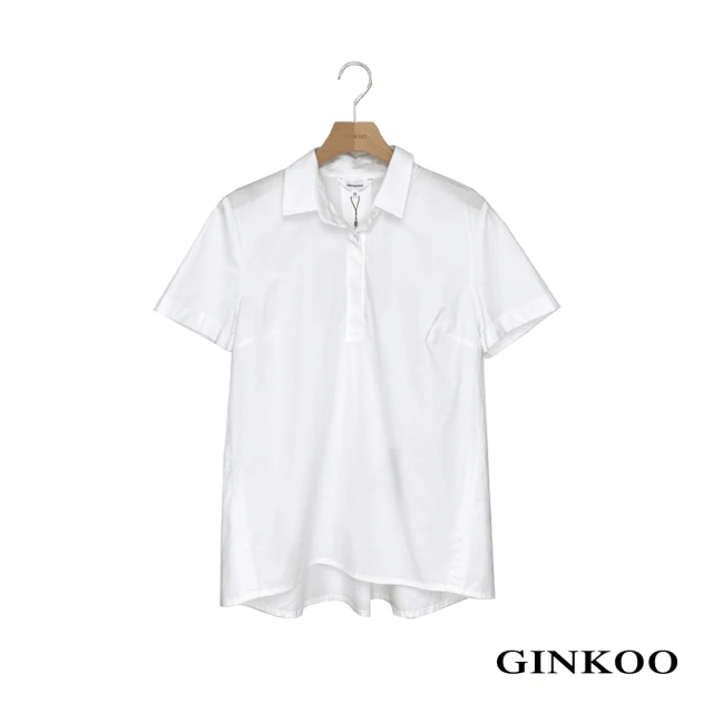 【GINKOO 俊克】寬鬆棉質襯衫上衣