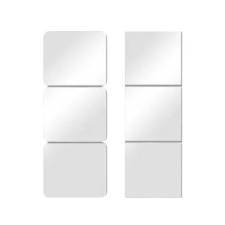 【Osun】三片裝壓克力安全鏡片全身鏡家居背景牆臥室浴室拼接裝飾鏡50x50cm(CE355-)