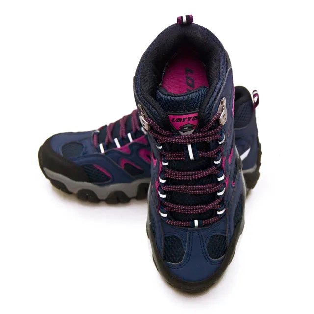 【LOTTO】女 專業多功能防水戶外踏青健行登山鞋 REX ULTRA系列(藍紫 3816)