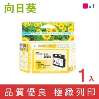 【向日葵】for HP NO.933XL CN055AA 紅色高容量環保墨水匣(適用OfficeJet 6100/6600/6700/7110/7610/7612)