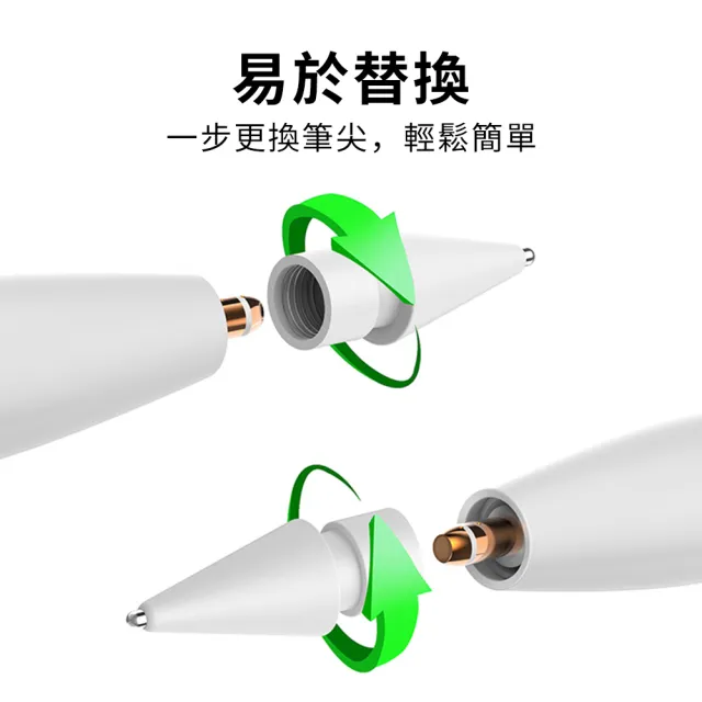 Stoyobe】Apple pencil 1代/2代通用金屬頭替換筆尖筆尖頭(2個裝