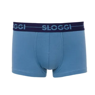 【sloggi Men】GO系列彈性貼身平口褲2件包(藍寶石/深酒紅)