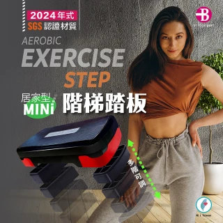 【台灣橋堡】二段式 MINI 階梯踏板(台灣製造 階梯踏版 有氧踏板 韻律踏板 健身輔助)