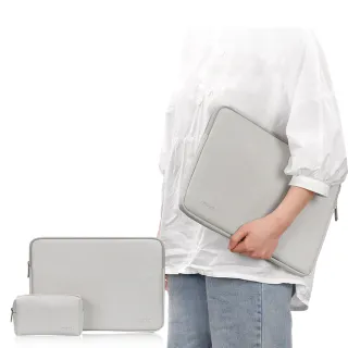 【YUNMI】MacBook 15吋 15.6吋 皮質電腦內膽包 筆電收納包 加厚抗震防潑水筆電包(贈電源包)