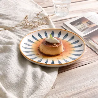 【Homely Zakka】日式創意手繪陶瓷餐盤碗餐具_小圓平盤20cm-2款任選(餐具 盤子 器皿)