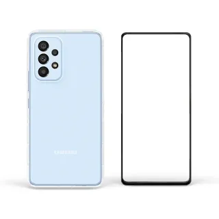 【Meteor】SAMSUNG Galaxy M33 5G 手機保護超值2件組-活動品(透明空壓殼+鋼化膜)