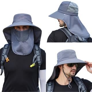 【PUSH!】戶外休閒用品 防曬大帽簷遮陽帽 漁夫帽 遮臉透氣抗UV帽(帽子 遮陽帽 H38)