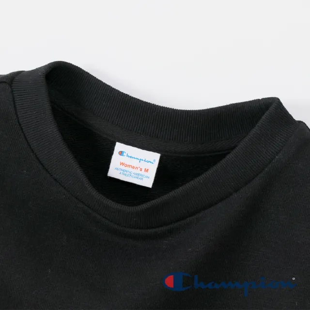 【Champion】官方直營-Womens 圓領Tokyo Logo大學長袖Tee-女(黑色)