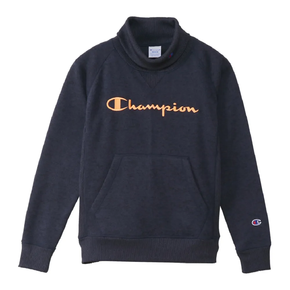 【Champion】官方直營-Womens Golf 女草寫Logo高領長袖上衣-女(深藍色)