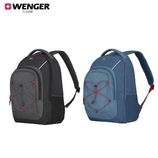 【WENGER 威戈】Wenger Mars 16吋電腦後揹包 33*46*24 黑/淺藍(611987/611988)