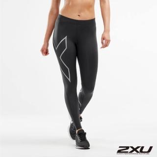 【2XU】女 基礎壓縮長褲.緊身彈力褲.運動壓力褲(2XWA4173BBLKSIL 黑/銀)