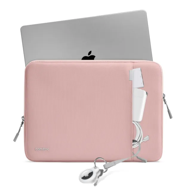 【tomtoc】MacBook Pro 14” 完全防護 粉 筆電包(M1-M5新款適用 內袋)