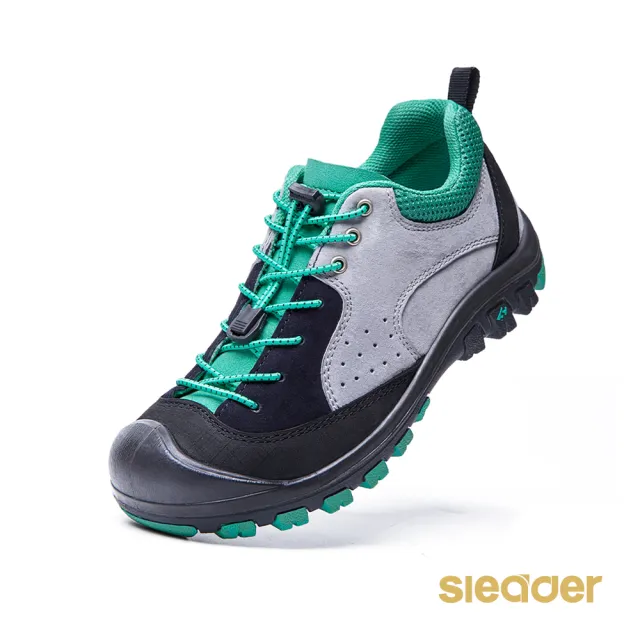 【sleader】防滑耐磨登山戶外休閒女鞋-S2032(灰/綠)