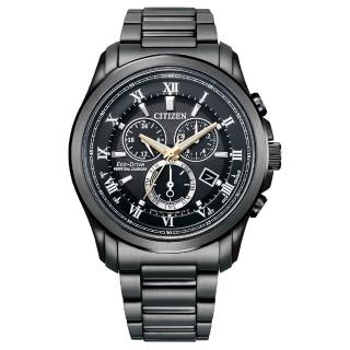 【CITIZEN 星辰】GENTS 三眼計時萬年曆光動能男錶/43mm(BL5547-89H)