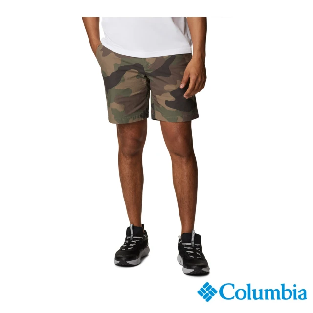 【Columbia 哥倫比亞 官方旗艦】男款-休閒短褲-迷彩(UAE97310NC / 2022年春夏商品)