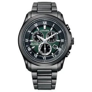 【CITIZEN 星辰】GENTS 三眼計時萬年曆光動能男錶/43mm 母親節(BL5547-89X)