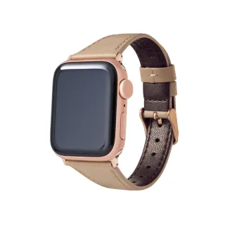 【Gramas】Apple Watch 38/40/41mm 莫蘭迪仕女真皮錶帶(卡及米)