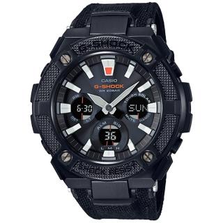 【CASIO 卡西歐】G-SHOCK 分層防護太陽能雙顯手錶(GST-S130BC-1A)