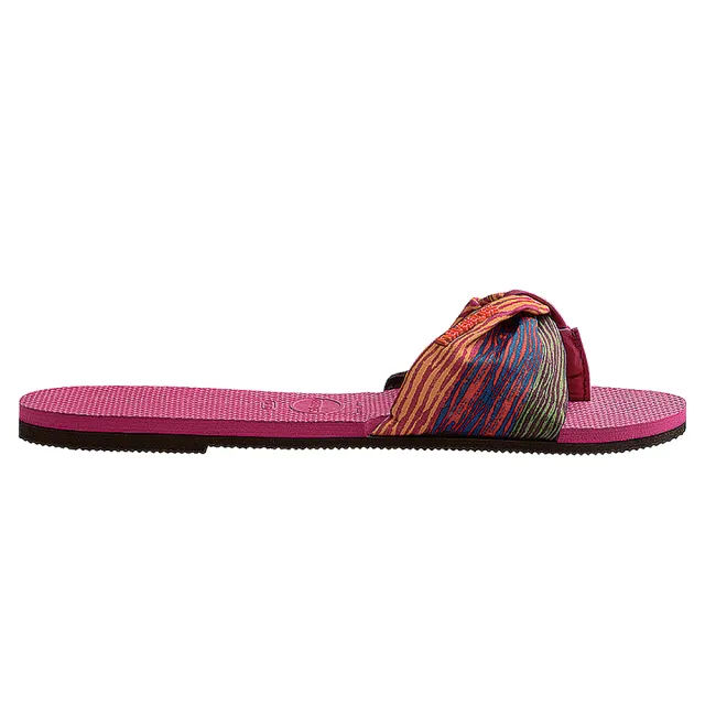 【havaianas 哈瓦仕】平底涼鞋 女鞋 拖鞋  巴西 You St Tropez 桃紅 4140714-8910W(哈瓦士)