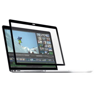【防摔專家】MacBook Pro 14吋 A2442 高透高硬度黑邊框螢幕保護貼