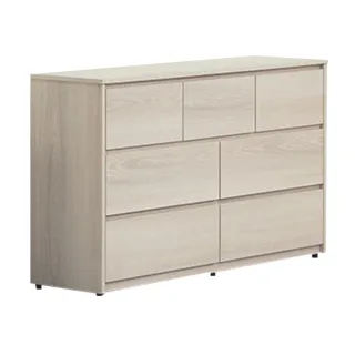 【綠活居】卡西斯  淺橡4尺七抽斗櫃