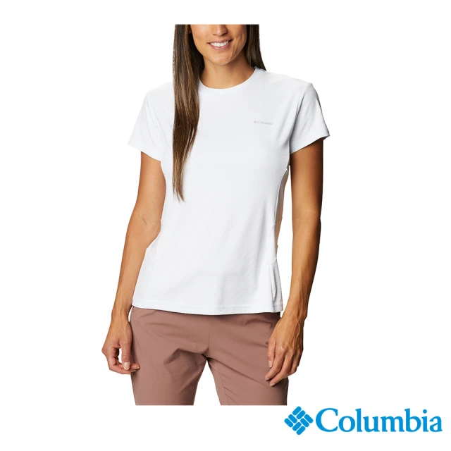 Columbia 哥倫比亞 女款- Omni-ShadeUPF50酷涼快排短袖上衣-白色(UAR29570WT / 2022年春夏商品)