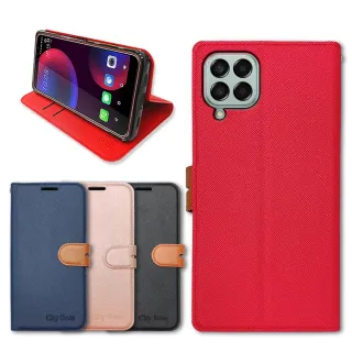 【CITY都會風】三星 Samsung Galaxy M33 5G 插卡立架磁力手機皮套 有吊飾孔