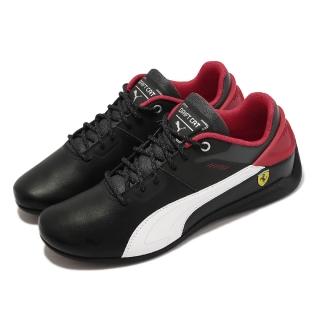 【PUMA】賽車鞋 Ferrari Drift Cat Delta 男鞋 黑白 紅 皮革 法拉利 躍馬 休閒(30686404)