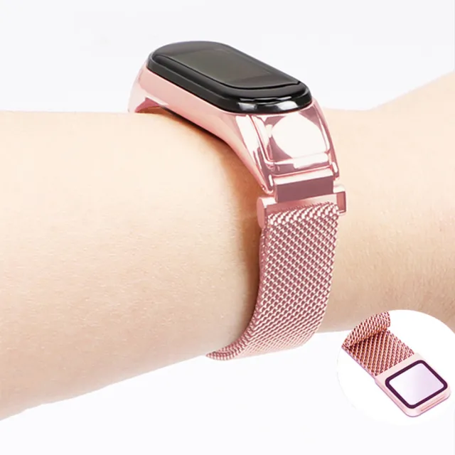 【ANTIAN】小米手環7 米蘭尼斯金屬不鏽鋼磁吸替換腕帶錶帶(贈保護貼)