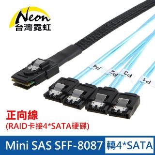 【臺灣霓虹】Mini SAS SFF-8087轉4組SATA線