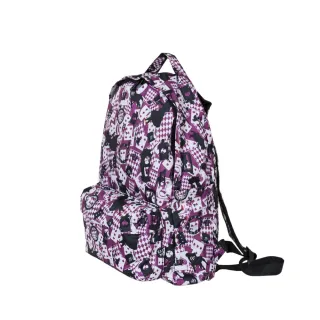 【HAPI+TAS】日本原廠授權 可手提摺疊後背包 新版粉色愛麗絲(HAP0112/旅行袋/ 摺疊收納袋/購物袋)