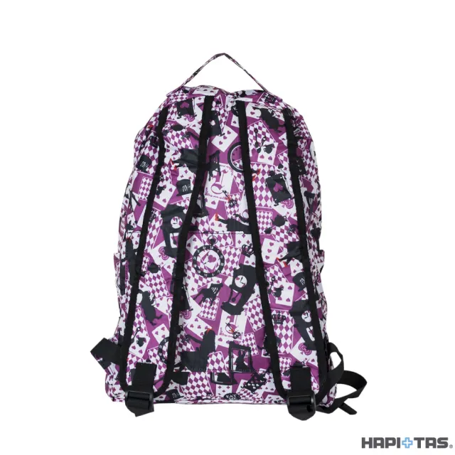 【HAPI+TAS】雙11 日本原廠授權 可手提摺疊後背包 新版粉色愛麗絲(HAP0112/旅行袋/ 摺疊)