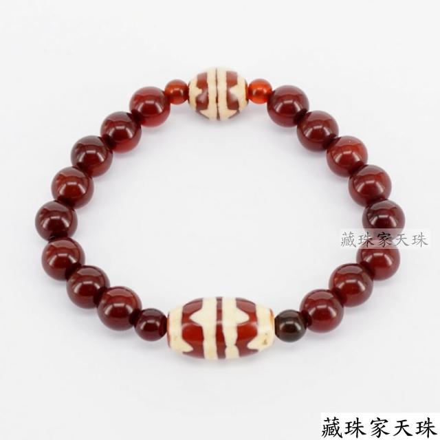 【藏珠家】虎紋天珠手鍊