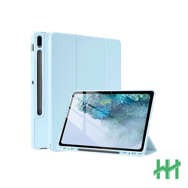 【HH】Samsung Galaxy Tab S8 -11吋-X700/X706-矽膠防摔智能休眠平板保護套-冰藍(HPC-MSLCSSX700-B)