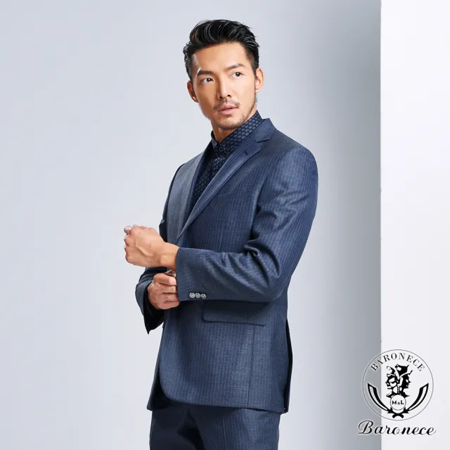 【BARONECE 百諾禮士】低調商務純羊毛西裝_深灰(618308-09)