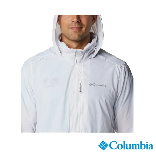【Columbia 哥倫比亞 官方旗艦】男款- Omni-Shade UPF40防曬風衣-白色(UWJ98110WT / 2022年春夏商品)