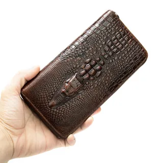 【Sp house】真皮包包  商務男士牛皮雙層長款皮夾錢包(5款)