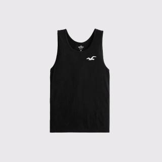【HOLLISTER Co】HCO 海鷗 經典刺繡大海鷗圖案背心-黑色(平輸品)