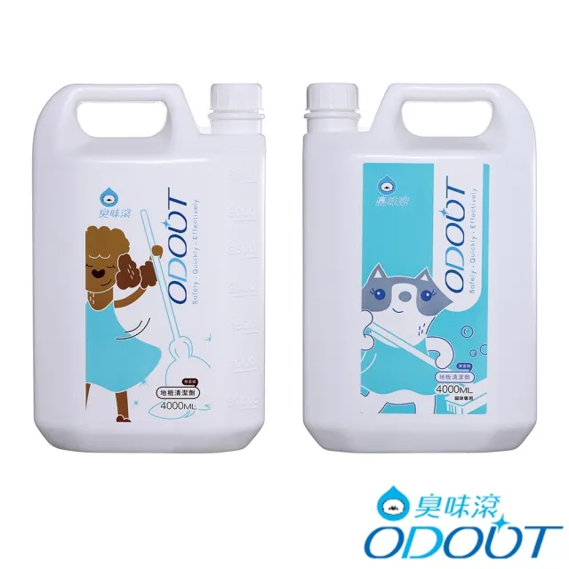 【ODOUT 臭味滾】狗狗/貓咪專用地板清潔劑 4000ML(寵物環境清潔)