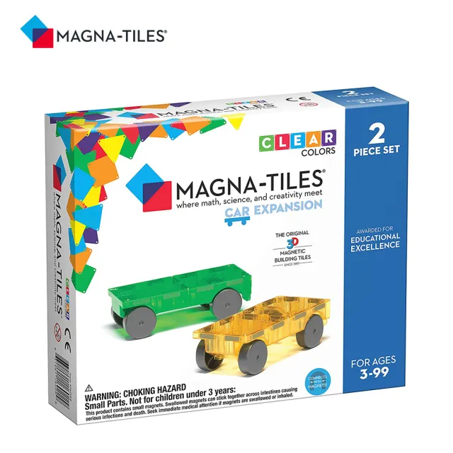 【Magna-Tiles】磁力積木-汔車補充套組2入