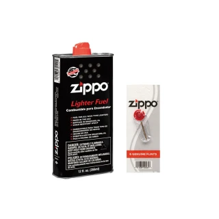 【Zippo官方直營】長期耗材組-355ml專用油+打火石(美國防風打火機)