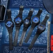 【CASIO 卡西歐】G-SHOCK系列造型藍白變形蟲電子錶(GA-700BP-1A)