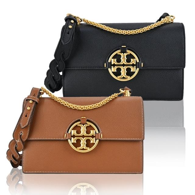 【TORY BURCH】MILLER 雙T金字LOGO鍊帶編織手提/肩背包(2色選)