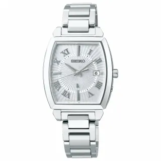 【SEIKO 精工】LUKIA浪漫人魚太陽能藍寶石鈦金屬酒桶型 27.4mm 兩色可選(SSQW057J/SSQW059J)