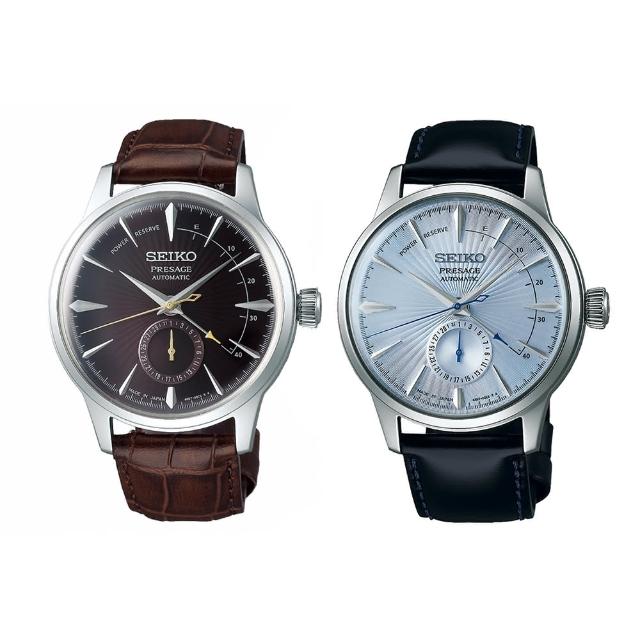【SEIKO 精工】Presage 4R57 調酒師動力儲存機械腕錶40mm 皮錶 兩色可選(SSA393J1/SSA343J1)