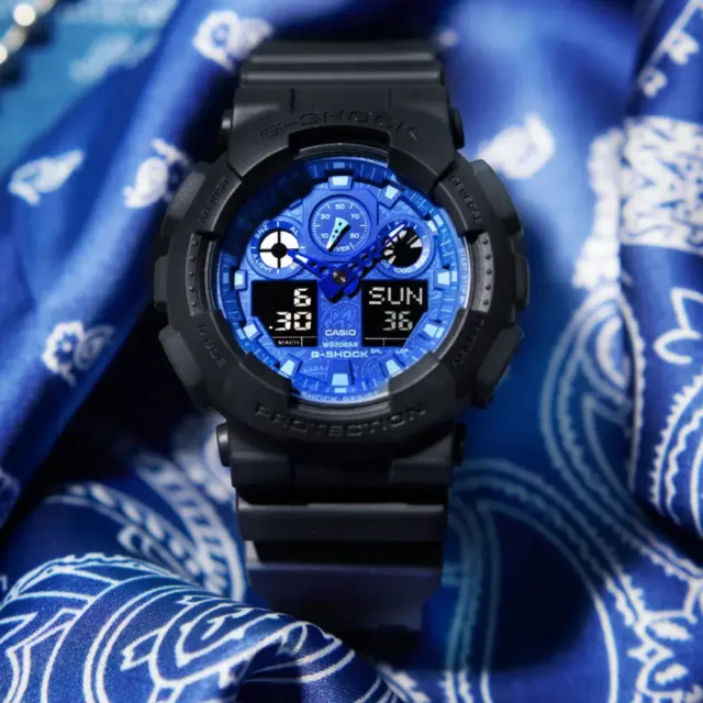 Gshock black and discount blue