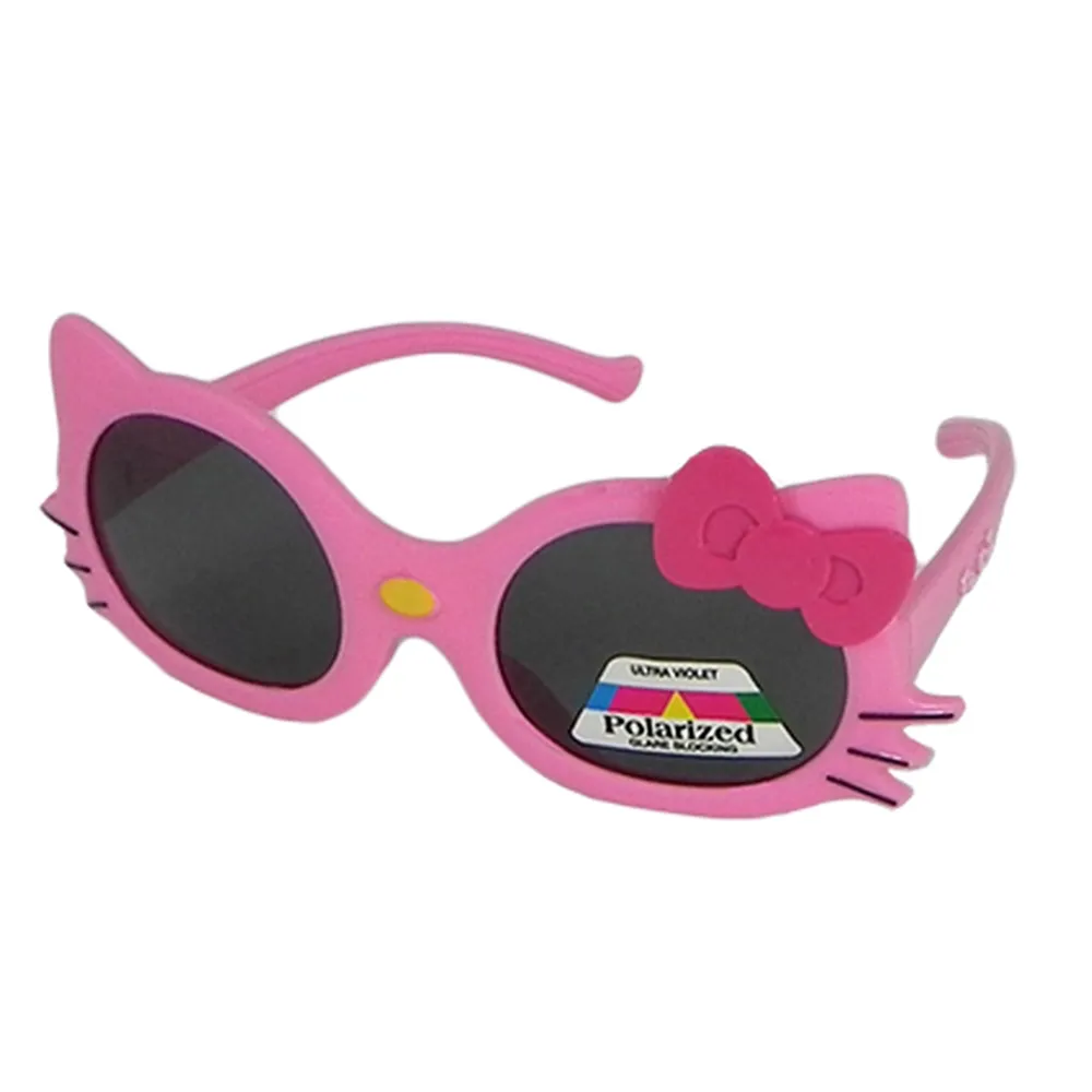 【Docomo】兒童造型太陽眼鏡 可愛卡通造型　女童最喜歡的造型 高等級偏光鏡片　超抗UV400(可愛粉色)
