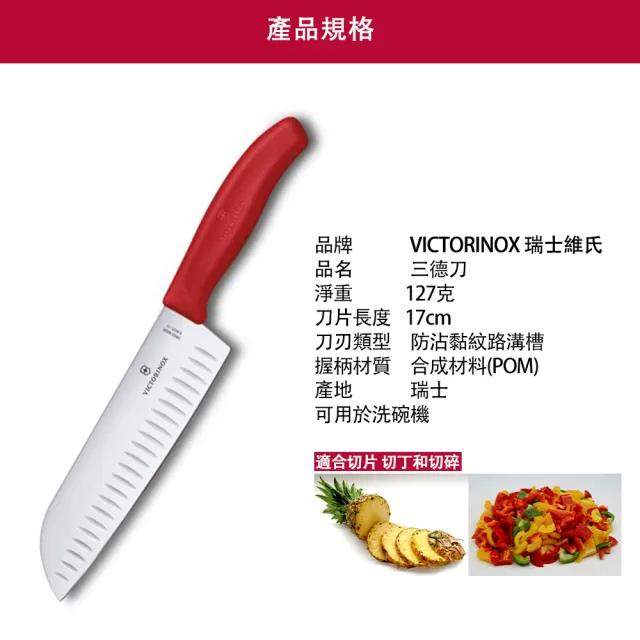 【VICTORINOX 瑞士維氏】三德刀+削皮刀 組合 任選二色